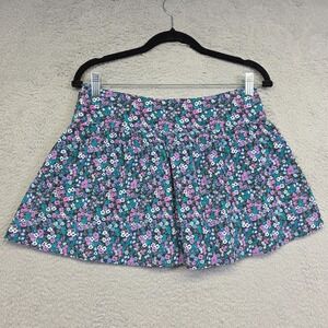 Aeropostale Micro Mini‎ Skirt Womens S Ditsy Floral Cottagecore Corduroy Lined